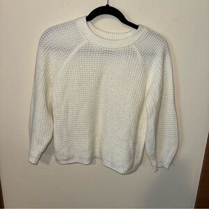 Love Elle Candace Long Sleeve Pullover White Sweater Size Large